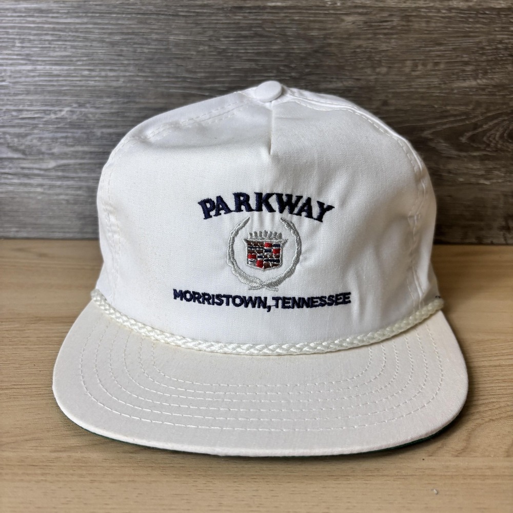 Vintage Cadillac Hat Cap Strap Back Embroidered Parkway Morristown Tennessee